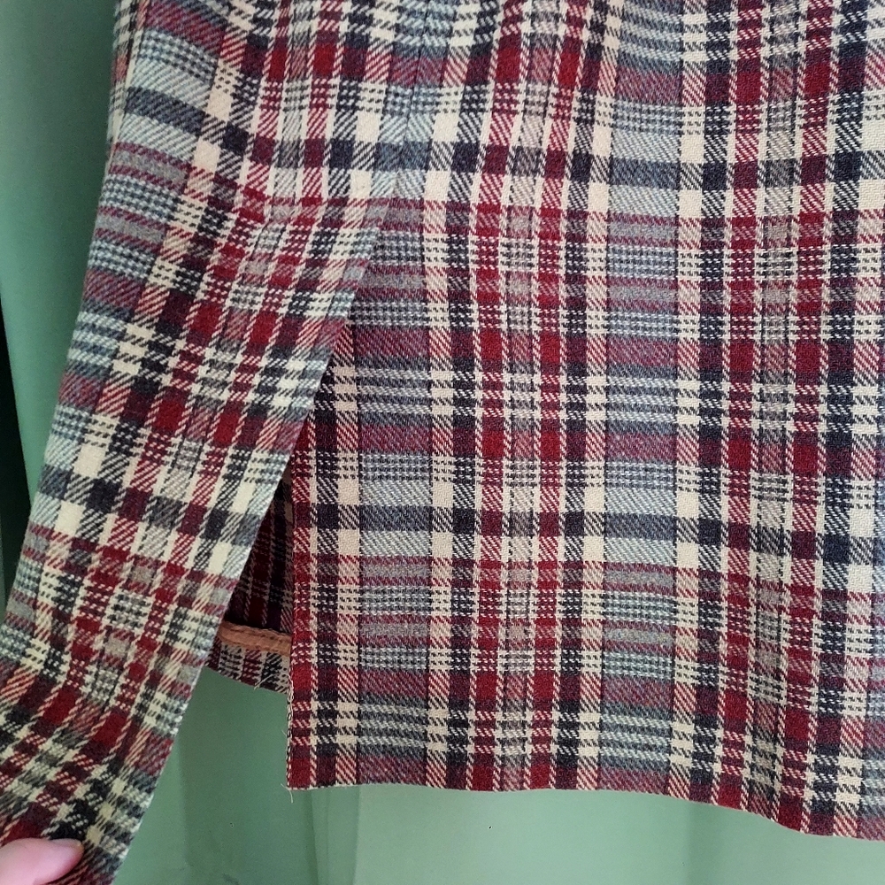 Vintage Plaid High-waisted Midi Skirt Suburban Separates by County Miss - Picture 5 of 9